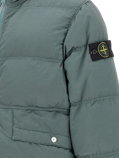 Stone Island Metal Nylon Down Jacket In Green