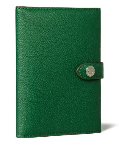 Tory Burch Buttoned Passport Case In Green