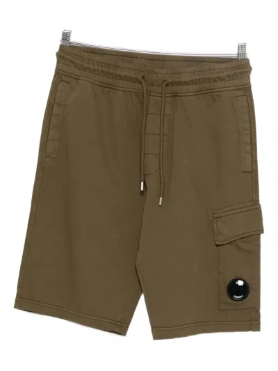C.p. Company Drawstring-waist Cargo-pocket Shorts In Brown