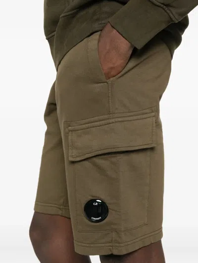 C.p. Company Drawstring-waist Cargo-pocket Shorts In Brown