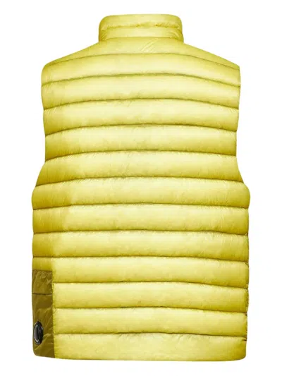C.p. Company D.d. Zipped-sleeveless Gilet In Yellow