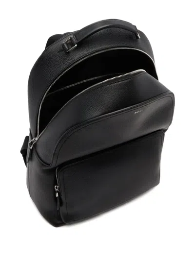Bally Capitol Grained-leather Backpack In Black