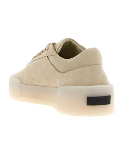 Fear Of God Low Top Suede Sneakers With Rubber Sole In Neutral