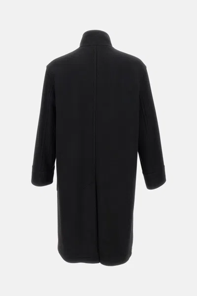 Tagliatore Toggle-front Wool Coat In Black
