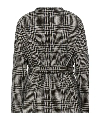 Tagliatore Prince Of Wales Virgin Wool And Cashmere Blend Coat In Pattern