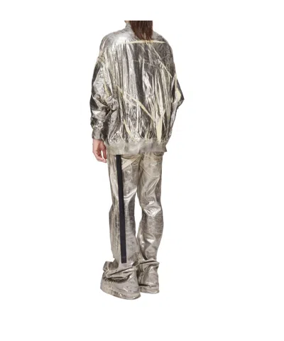Rick Owens Drkshdw Silver Concordians Jumbo Peter Flight Bomber Jacket In Silver