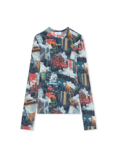 Off-white World Paint Second Skin Crew In Multi