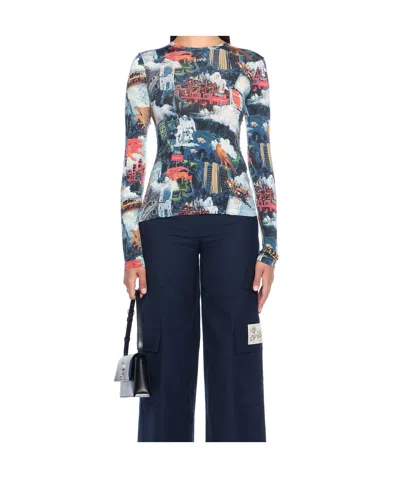 Off-white World Paint Second Skin Crew In Multi