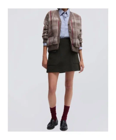 Aspesi Pyrenean Wool Cardigan In Brown