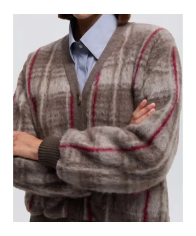 Aspesi Pyrenean Wool Cardigan In Brown