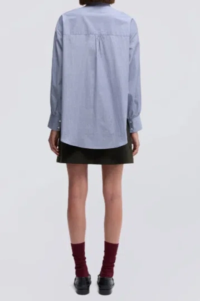 Aspesi Cotton Pinpoint Masculine Shirt In Blue