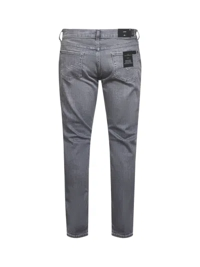 7 For All Mankind Logo Denim Jeans In Gray