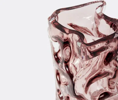 Polspotten Textured Glass Vase In Pink