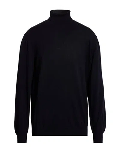 Heritage Man Turtleneck Midnight Blue Size 46 Merino Wool In Blue