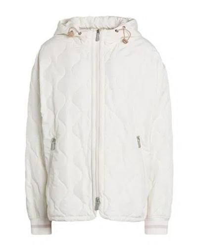 Eleventy Woman Puffer Off White Size M Polyester, Cotton In White