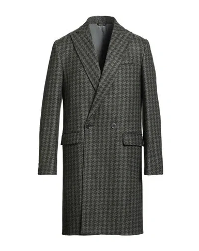 Daniele Alessandrini Man Coat Dark Green Size 38 Polyester, Acrylic, Wool In Green