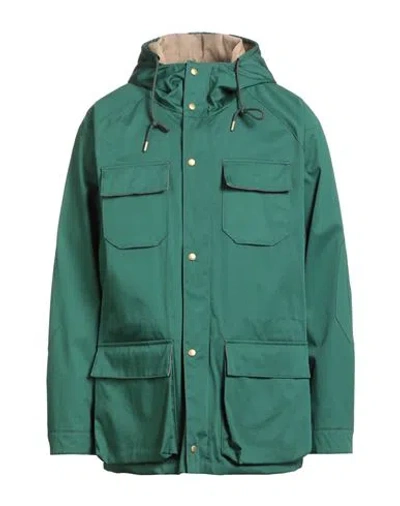 Holubar Man Coat Green Size 4 Cotton, Polyurethane In Green
