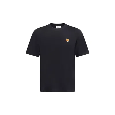Maison Kitsuné Maison Kitsune Fox Head T Shirt In Black