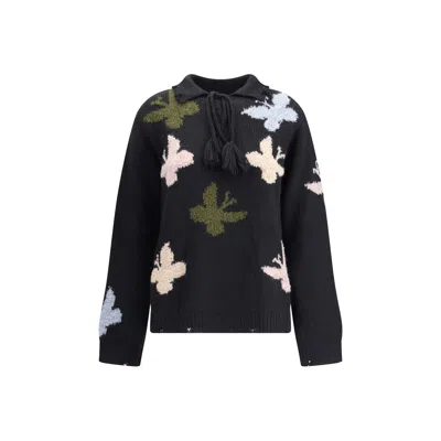 Baziszt Blue Alpaca Vicugna Pacos Sweatshirt In Multi