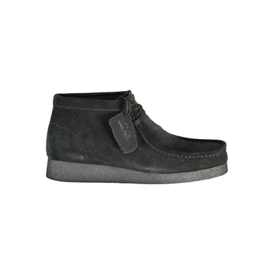 Clarks Black Leather Men Sneaker In Black