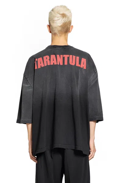Willy Chavarria Slate Cotton Tarantula Buffalo Oversize T-shirt In Black