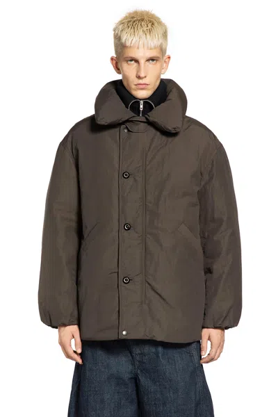 Lemaire Puffer Blouson In Brown