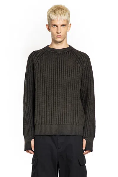 Junya Watanabe Ribbed-knit Sweater In Black