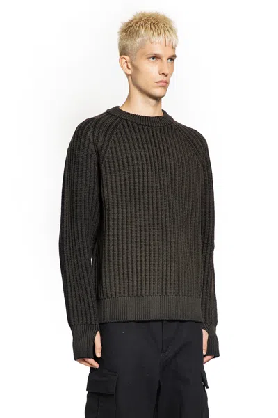 Junya Watanabe Ribbed-knit Sweater In Black