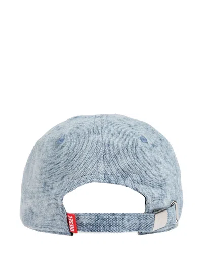 Diesel C-feel Distressed Cap In Blue