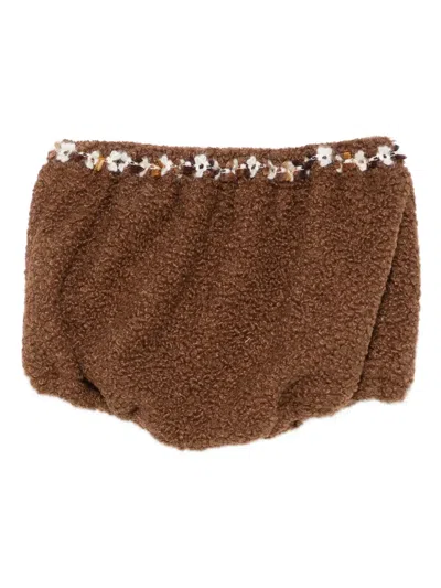 Alapage Trim-detail Bloomers In Brown
