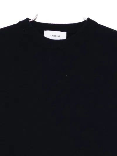 Lardini Cashmere Crew Neck Knit Pullover In Black