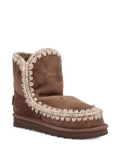 Mou Eskimo 18 Glitter Logo Elephant Grey Boot In Brown