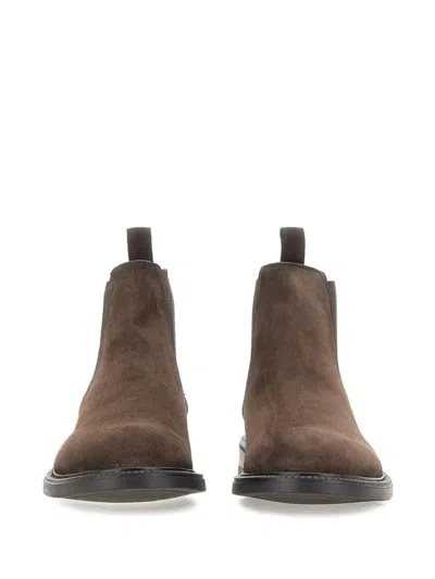 Alexander Hotto Tony Extra Telato 3672 Suede Chealsea Boots In Brown