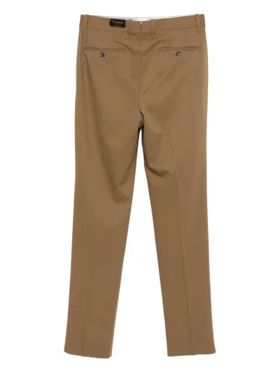Incotex Pleated Trousers In Brown