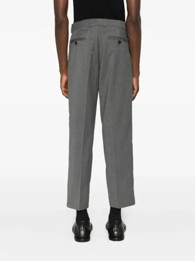 Amaranto Pleated-front Trousers In Gray