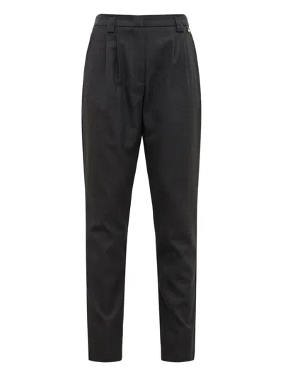 Herno Resort Trousers In Pleated Jersey In Black