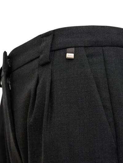 Herno Resort Trousers In Pleated Jersey In Black