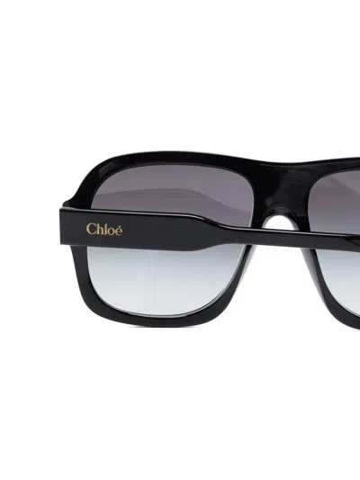 Chloé Pilot-frame Sunglasses In Black