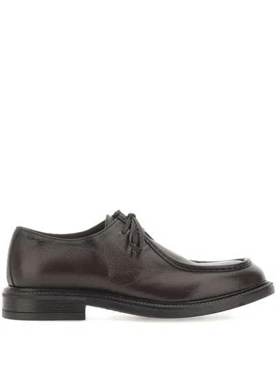 Alexander Hotto Tumbled Hand-stitched Derby Shoes In Brown