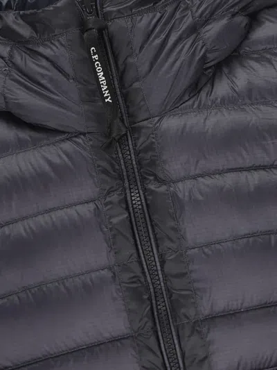 C.p. Company Hooded Zipped Vest In Blue