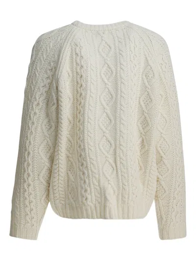 Sandbeige Cable-knit Knitwear In Neutral