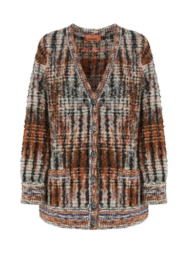 Missoni Cardigan With Check Pattern In Multi