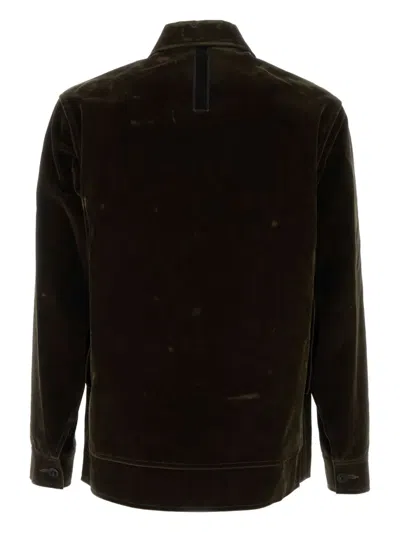 Junya Watanabe Cotton Urethane Flocky Denim Filson Jacket In Animal Print