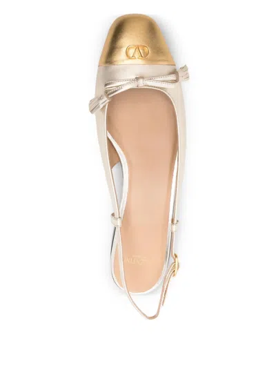 Valentino Valet Du Roi Leather Slingback Ballerina Flat In Multi