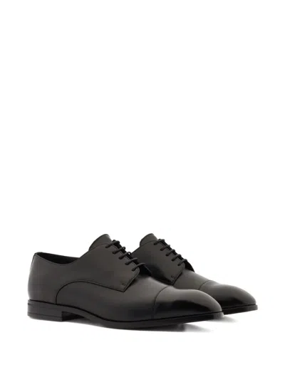 Bally Onizy Leather Derby Shoes In Black