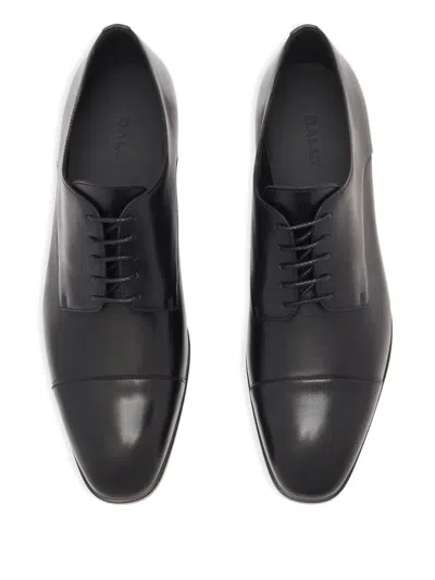 Bally Onizy Leather Derby Shoes In Black