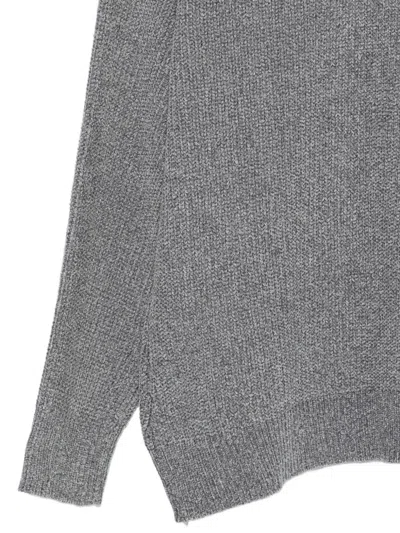 Daniele Alessandrini Ribbed Crew-neck Sweater In Gray