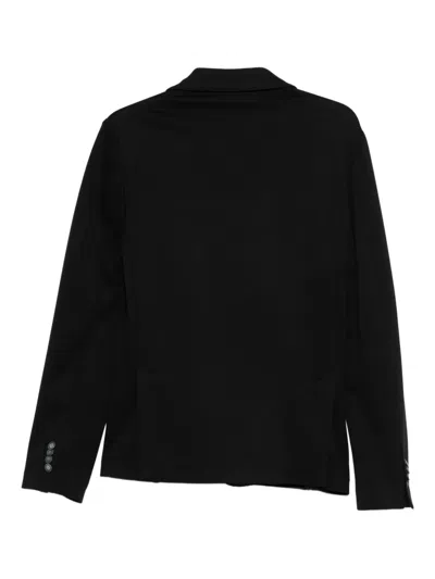 Daniele Alessandrini Tailored Black Blazer With Two-button Closure In Black
