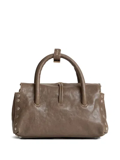 Zanellato Dotta Tabacco Baby Small Leather Handbag In Brown