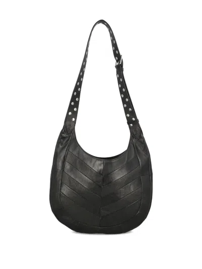 Valentino Hoboho Small Shoulder Bag With Studded Strap In Black